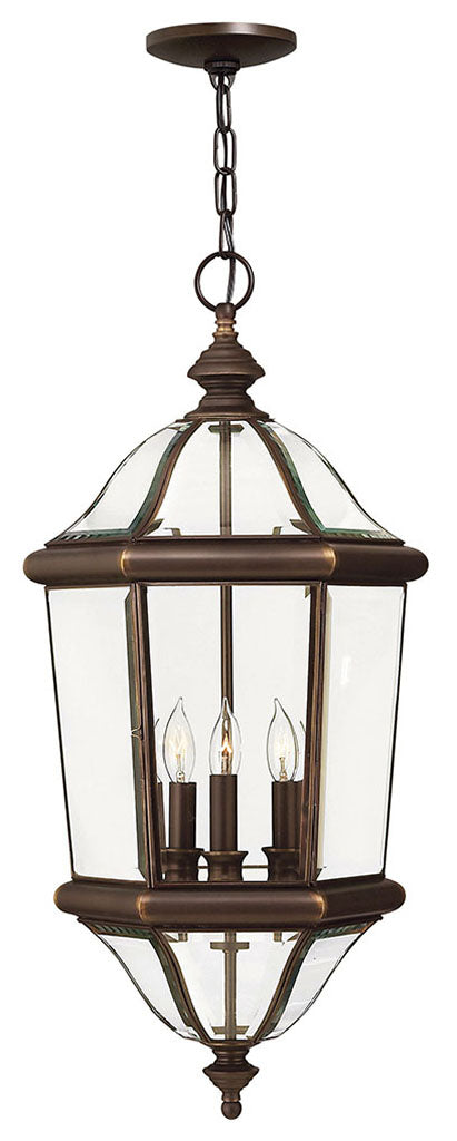 OUTDOOR AUGUSTA Hanging Lantern Outdoor Hanging Lights Hinkley Copper Bronze 13.25x13.25x27.5