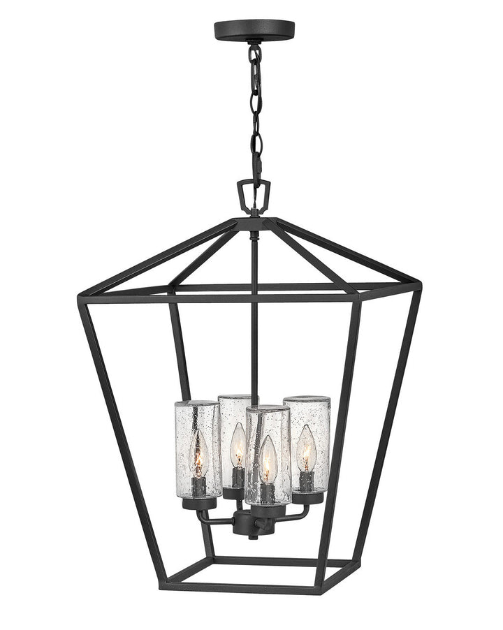 ALFORD PLACE Medium Single Tier Outdoor Chandelier Outdoor Wall Lights Hinkley Museum Black