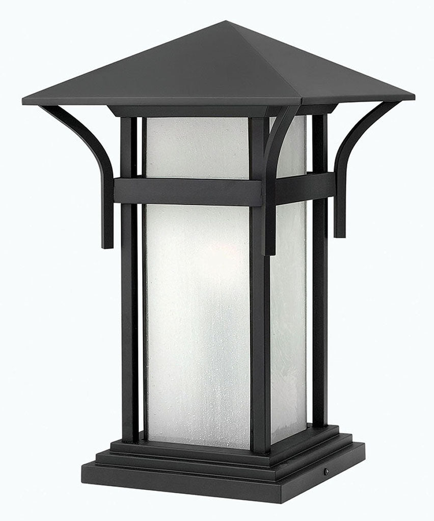 OUTDOOR HARBOR Pier Mount Lantern Outdoor Wall Lights Hinkley Satin Black 11.0x11.0x17.0