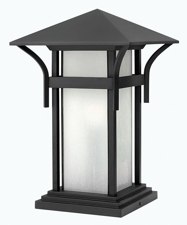 OUTDOOR HARBOR Pier Mount Lantern Outdoor Wall Lights Hinkley Satin Black 11.0x11.0x17.0