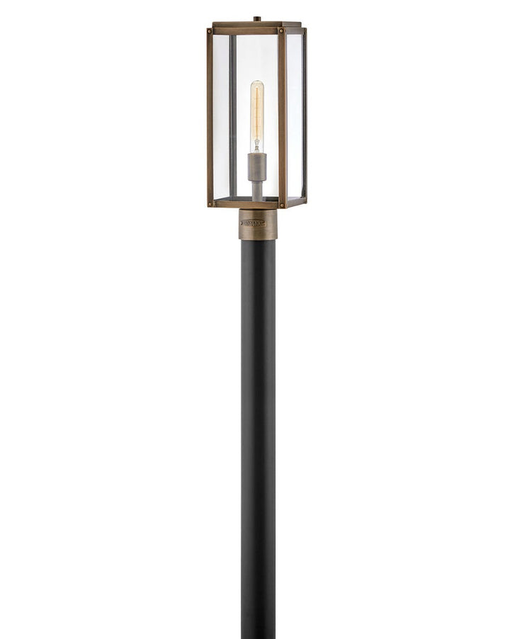 OUTDOOR MAX Post Top or Pier Mount Lantern Pier & Post Mount Lights Hinkley Burnished Bronze 8.75x8.75x19.25