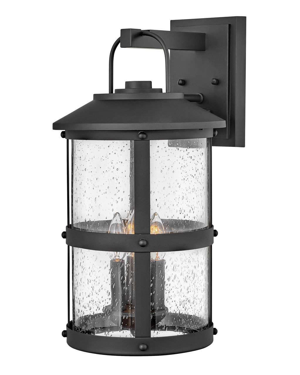 OUTDOOR LAKEHOUSE Wall Mount Lantern Outdoor Wall Lights Hinkley Black 12.0x10.5x19.75