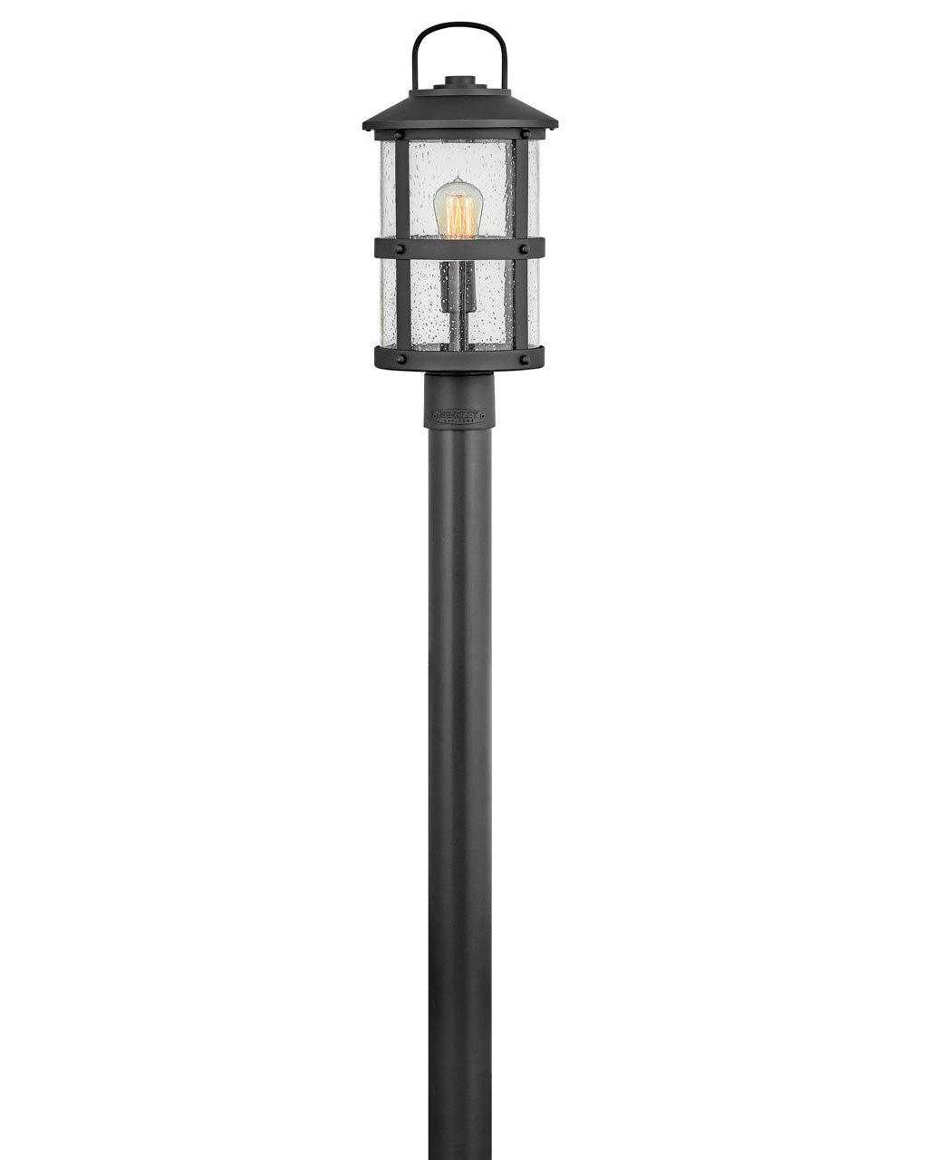 OUTDOOR LAKEHOUSE Post Top or Pier Mount Lantern Pier & Post Mount Lights Hinkley Black 9.0x9.0x18.75