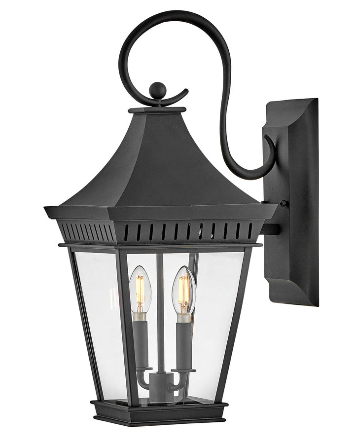 OUTDOOR CHAPEL HILL Wall Mount Lantern Outdoor Wall Lights Hinkley Museum Black 13.5x10.0x22.5