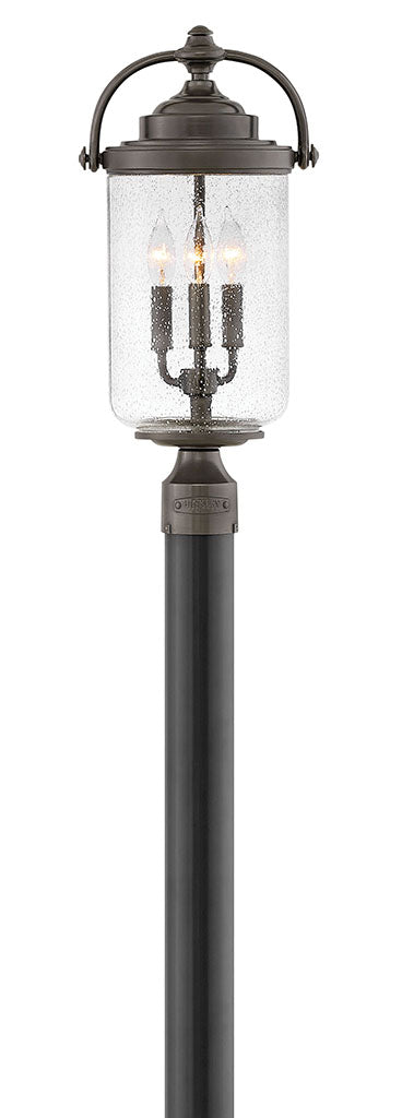 OUTDOOR WILLOUGHBY Post Top or Pier Mount Lantern Pier & Post Mount Lights Hinkley Oil Rubbed Bronze 10.0x10.0x20.75
