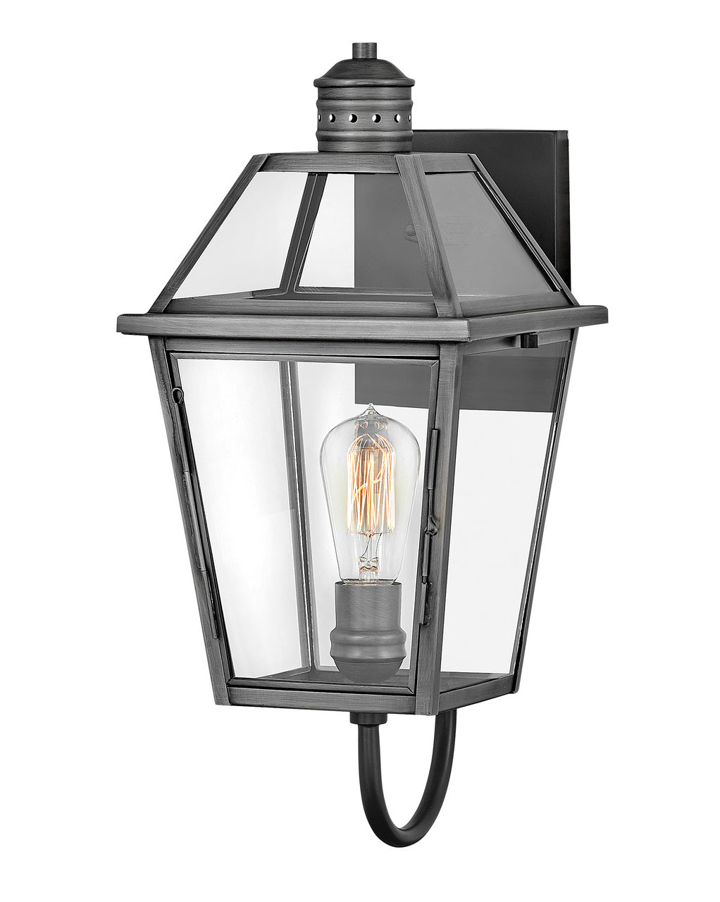 OUTDOOR NOUVELLE Wall Mount Lantern Outdoor Wall Lights Hinkley Blackened Brass 10.5x8.5x18.5