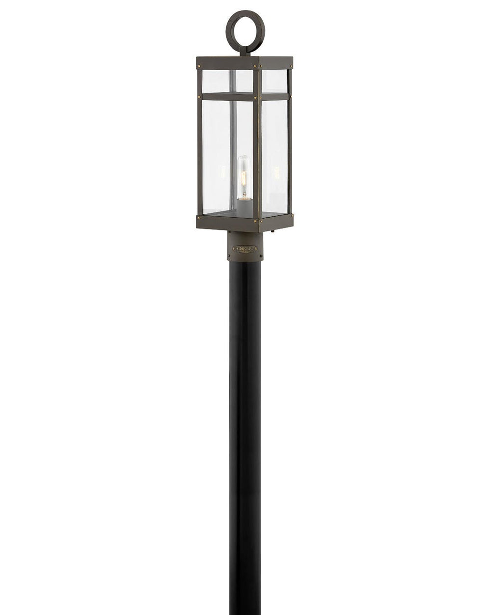 OUTDOOR PORTER Post Top or Pier Mount Lantern Pier & Post Mount Lights Hinkley Oil Rubbed Bronze 6.5x6.5x22.75