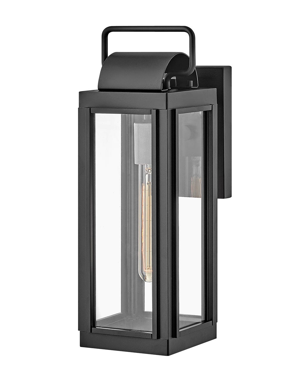 OUTDOOR SAG HARBOR Wall Mount Lantern Outdoor Wall Lights Hinkley Black 7.5x5.5x16.25