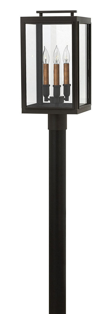 OUTDOOR SUTCLIFFE Post Top or Pier Mount Lantern Pier & Post Mount Lights Hinkley Oil Rubbed Bronze 10.0x10.0x20.0