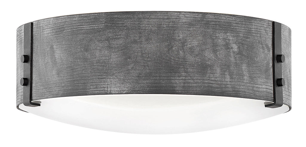 OUTDOOR SAWYER Flush Mount Outdoor Wall Lights Hinkley Aged Zinc 15.0x15.0x4.75