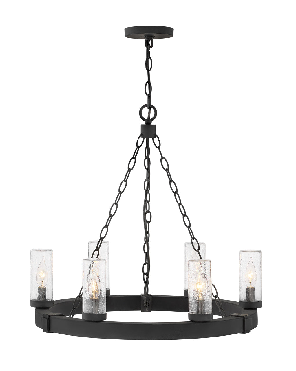OUTDOOR SAWYER Single Tier Outdoor Wall Lights Hinkley Black 24.0x24.0x23.25