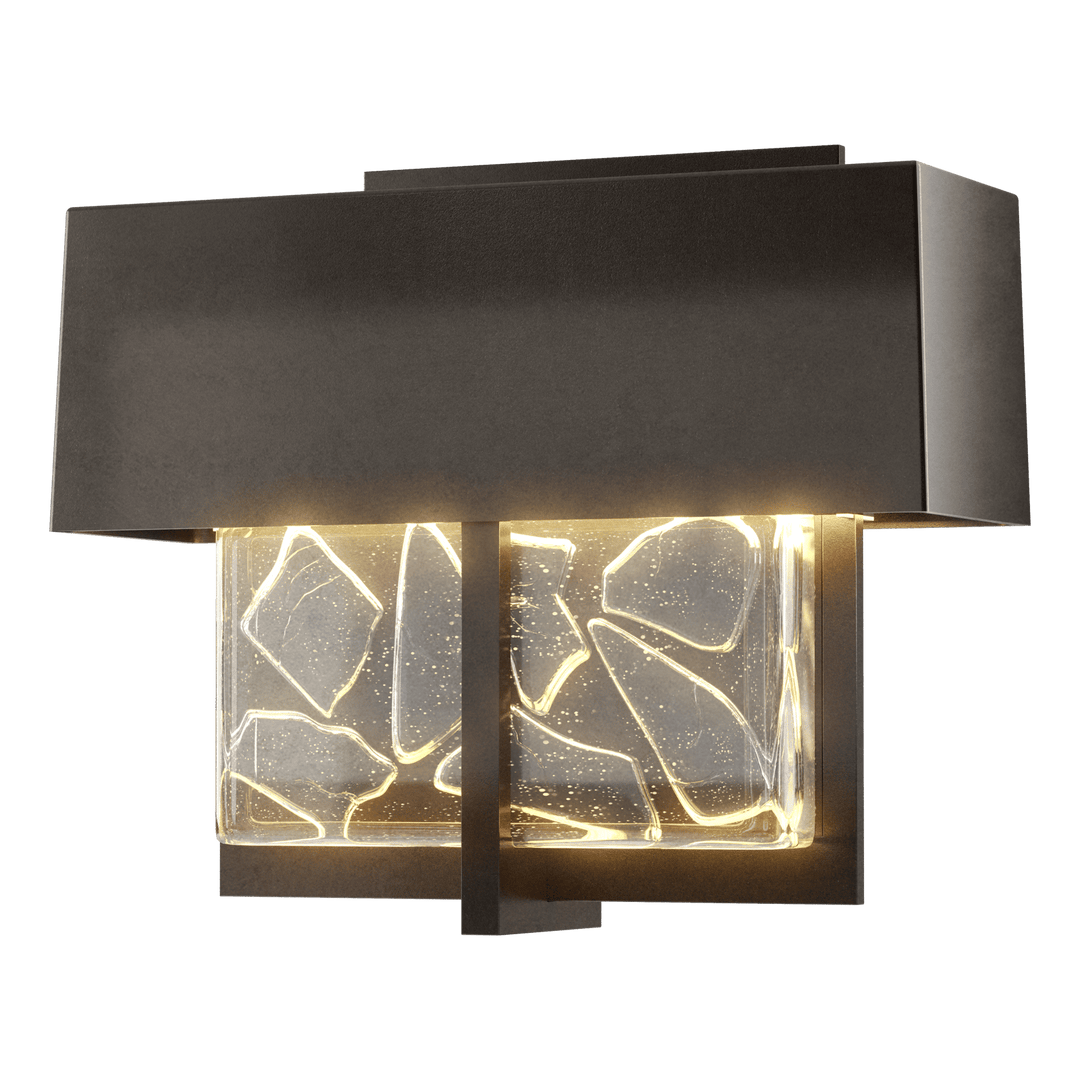 Hubbardton Forge Shard Small LED Outdoor Sconce Outdoor Wall Lights Hubbardton Forge Coastal Oil Rubbed Bronze