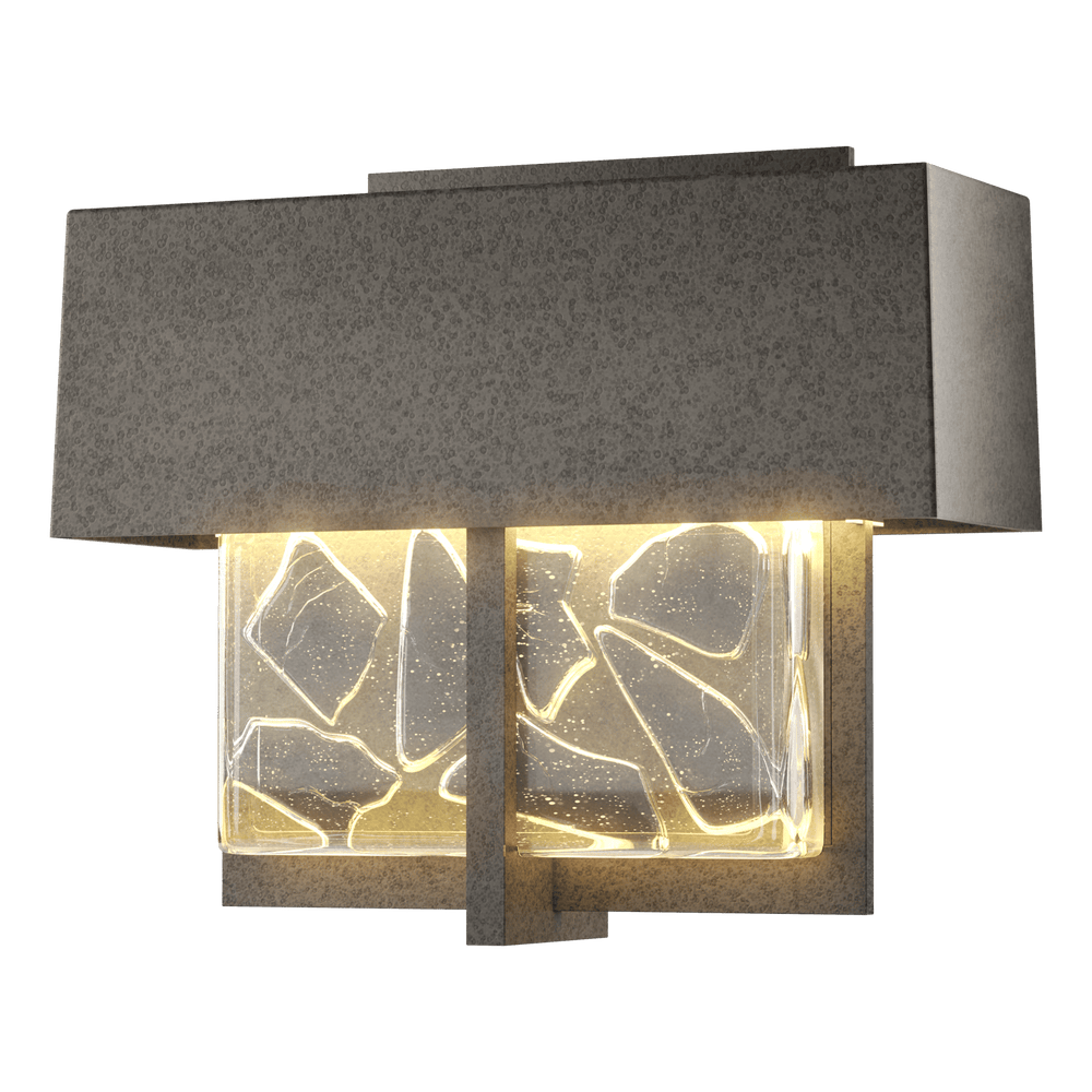 Hubbardton Forge Shard Small LED Outdoor Sconce Outdoor Wall Lights Hubbardton Forge Coastal Natural Iron