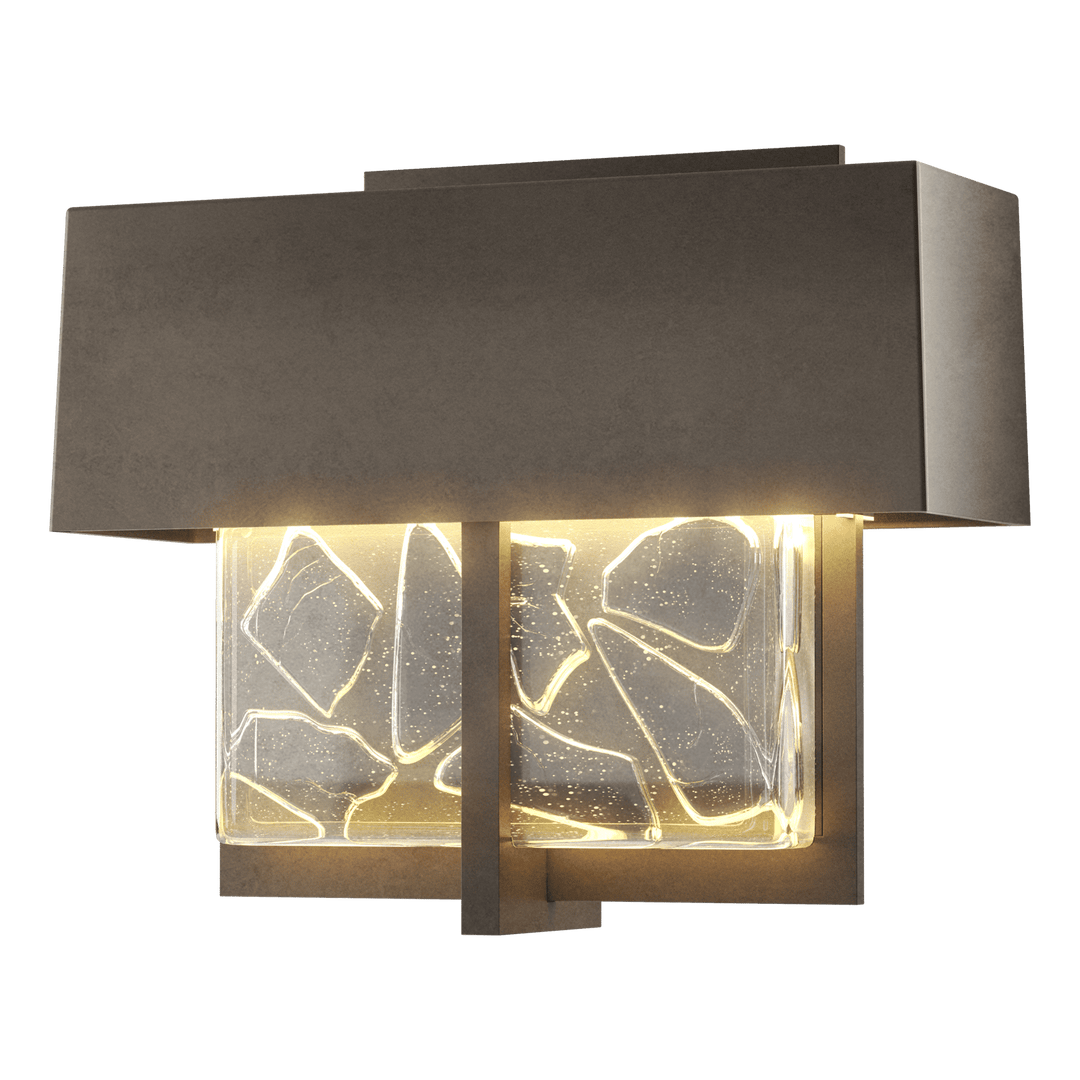 Hubbardton Forge Shard Small LED Outdoor Sconce Outdoor Wall Lights Hubbardton Forge Coastal Dark Smoke