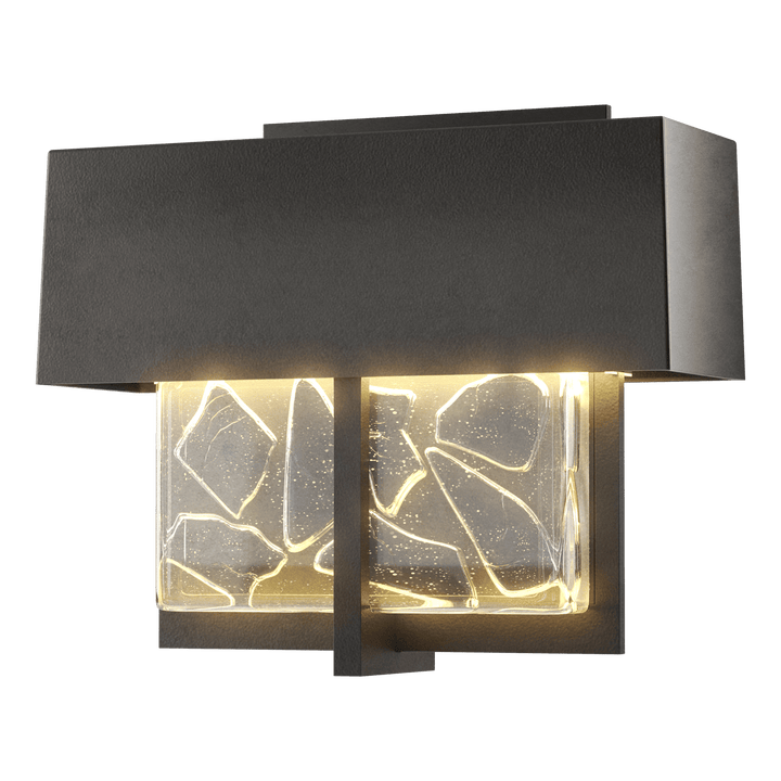 Hubbardton Forge Shard Small LED Outdoor Sconce Outdoor Wall Lights Hubbardton Forge Coastal Black