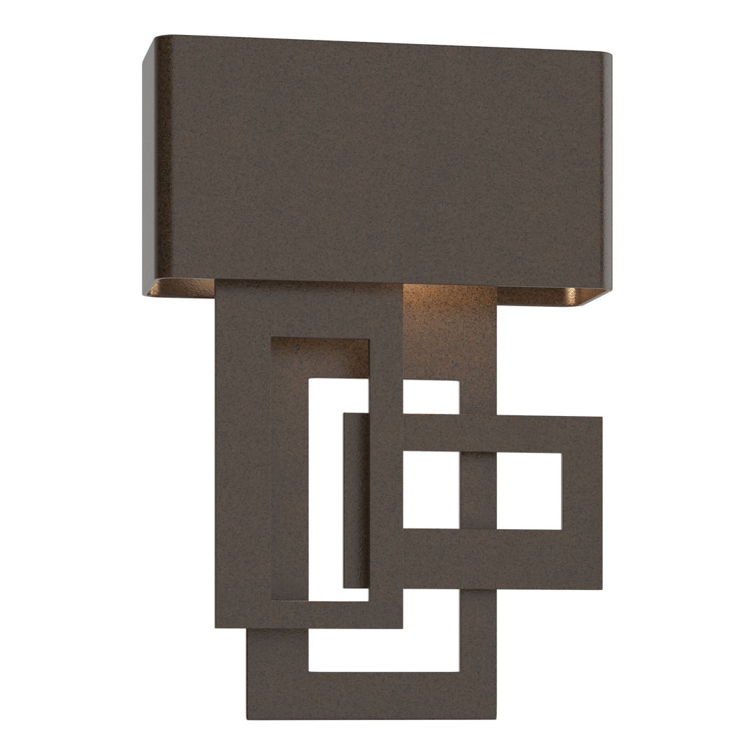 Hubbardton Forge Left Collage Small Dark Sky Friendly LED Outdoor Sconce Outdoor Wall Lights Hubbardton Forge Coastal Oil Rubbed Bronze