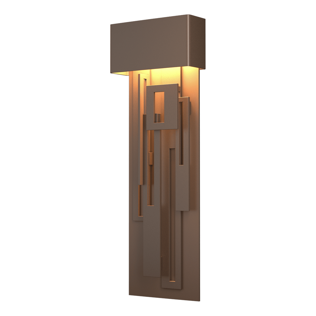 Hubbardton Forge Collage Large Dark Sky Friendly LED Outdoor Sconce Outdoor Wall Lights Hubbardton Forge Coastal Bronze