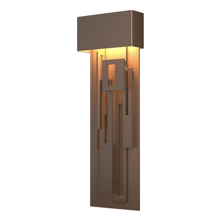 Hubbardton Forge Collage Large Dark Sky Friendly LED Outdoor Sconce Outdoor Wall Lights Hubbardton Forge Coastal Bronze