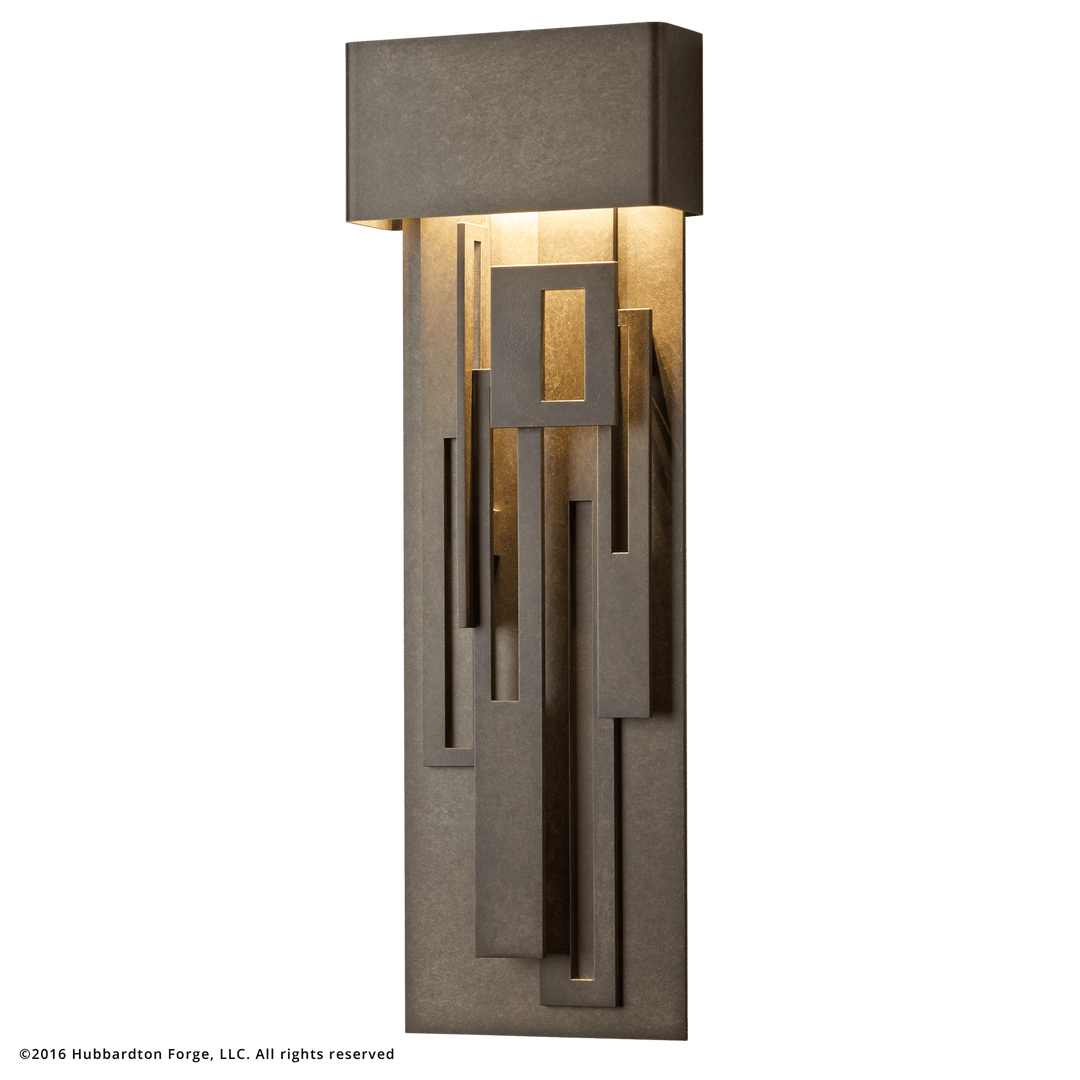 Hubbardton Forge Collage Large Dark Sky Friendly LED Outdoor Sconce Outdoor Wall Lights Hubbardton Forge Coastal Dark Smoke