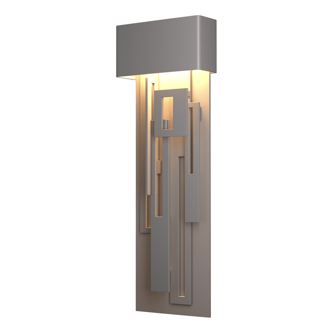 Hubbardton Forge Collage Large Dark Sky Friendly LED Outdoor Sconce Outdoor Wall Lights Hubbardton Forge Coastal Burnished Steel