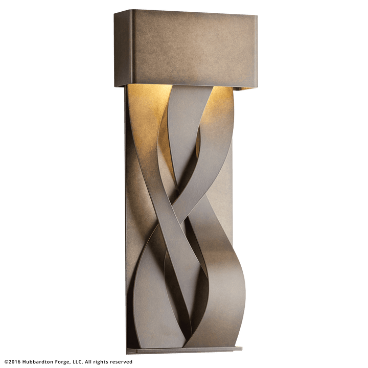 Hubbardton Forge Tress Small Dark Sky Friendly LED Outdoor Sconce Outdoor Wall Lights Hubbardton Forge Coastal Bronze