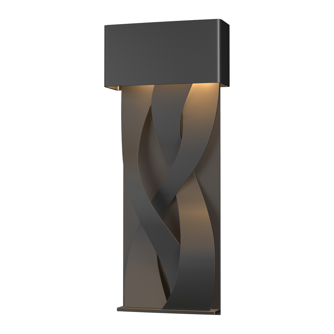 Hubbardton Forge Tress Small Dark Sky Friendly LED Outdoor Sconce Outdoor Wall Lights Hubbardton Forge Coastal Black