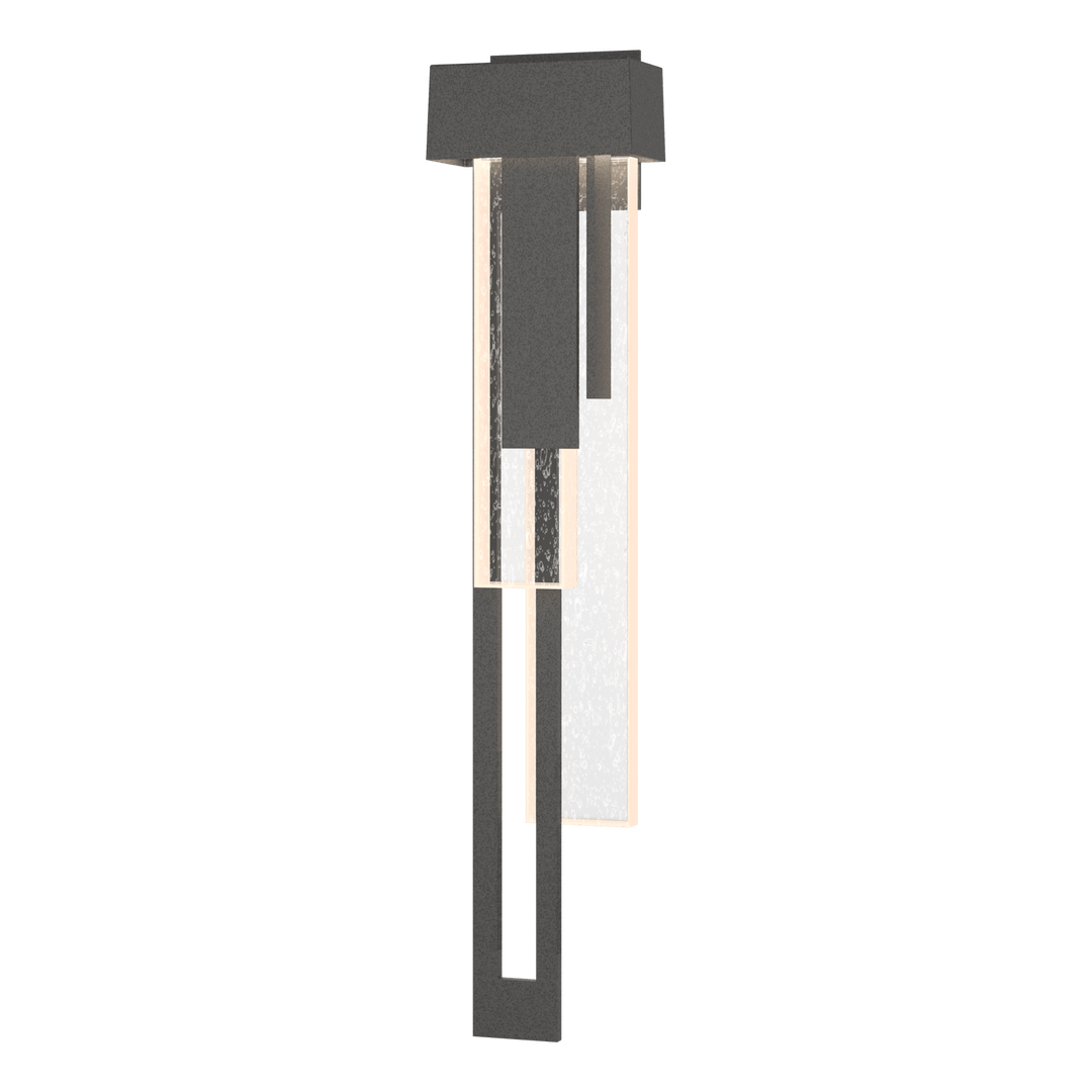 Hubbardton Forge Rainfall Large LED Outdoor Sconce Outdoor Wall Lights Hubbardton Forge Coastal Natural Iron