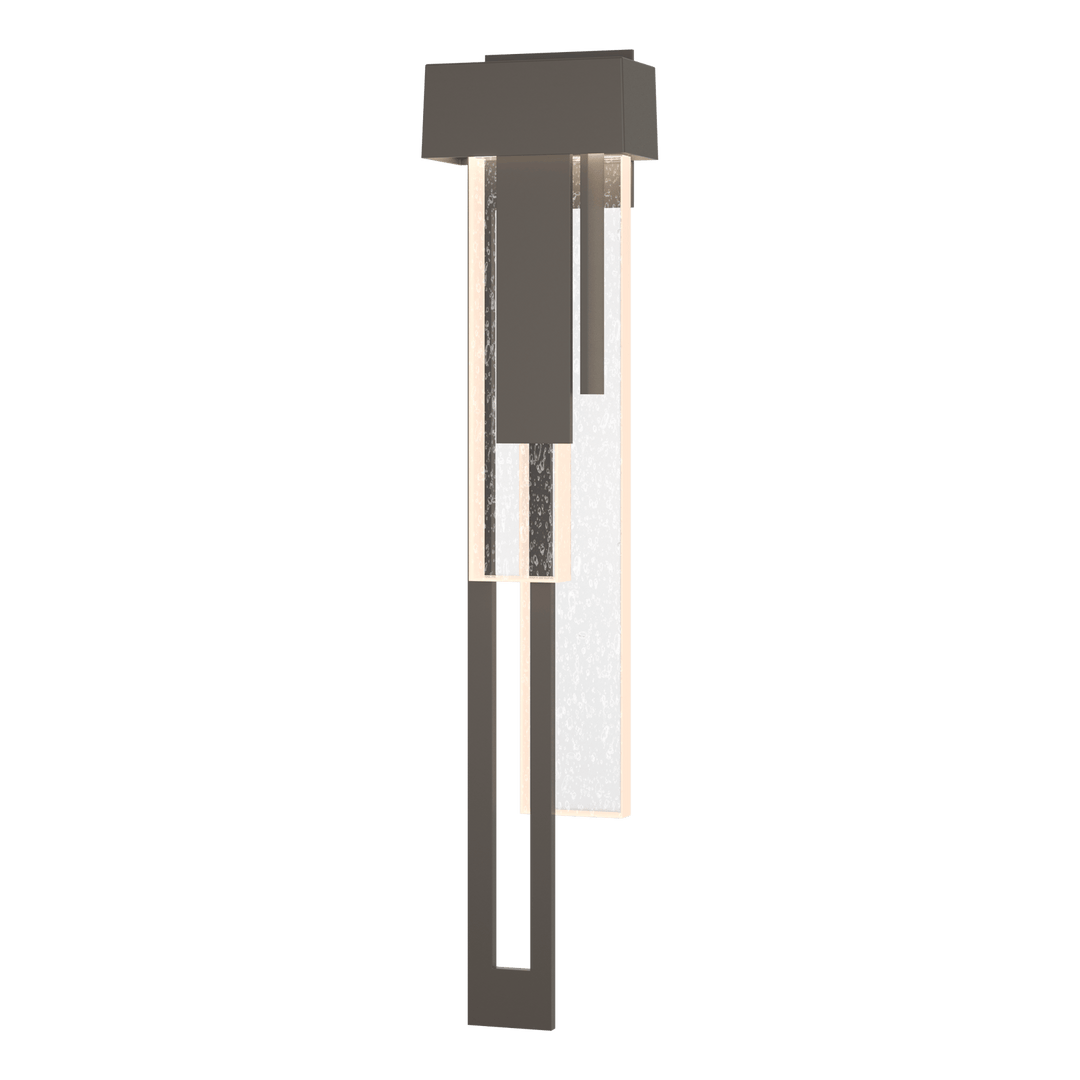 Hubbardton Forge Rainfall Large LED Outdoor Sconce Outdoor Wall Lights Hubbardton Forge Coastal Dark Smoke
