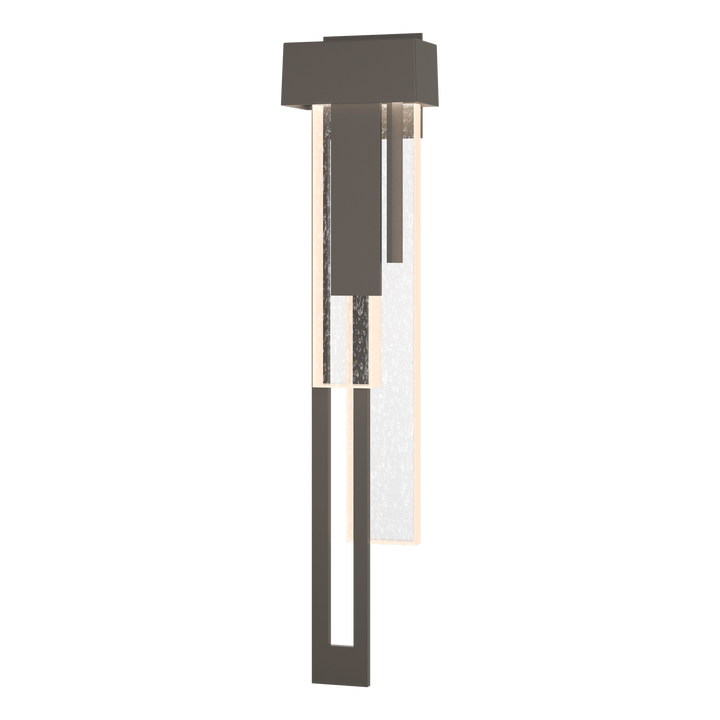 Hubbardton Forge Rainfall Large LED Outdoor Sconce Outdoor Wall Lights Hubbardton Forge Coastal Dark Smoke