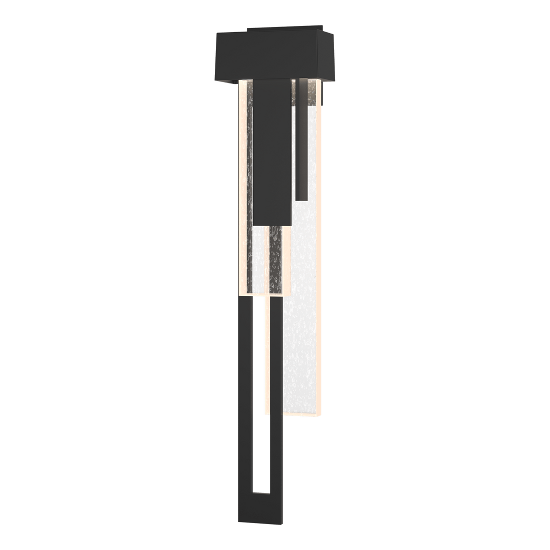 Hubbardton Forge Rainfall Large LED Outdoor Sconce Outdoor Wall Lights Hubbardton Forge Coastal Black