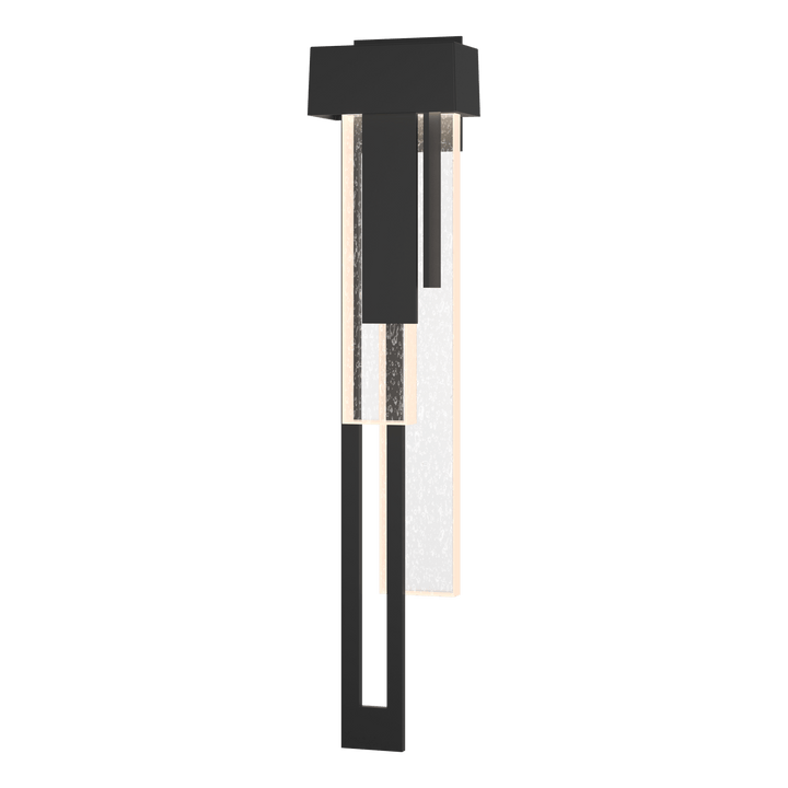 Hubbardton Forge Rainfall Large LED Outdoor Sconce Outdoor Wall Lights Hubbardton Forge Coastal Black
