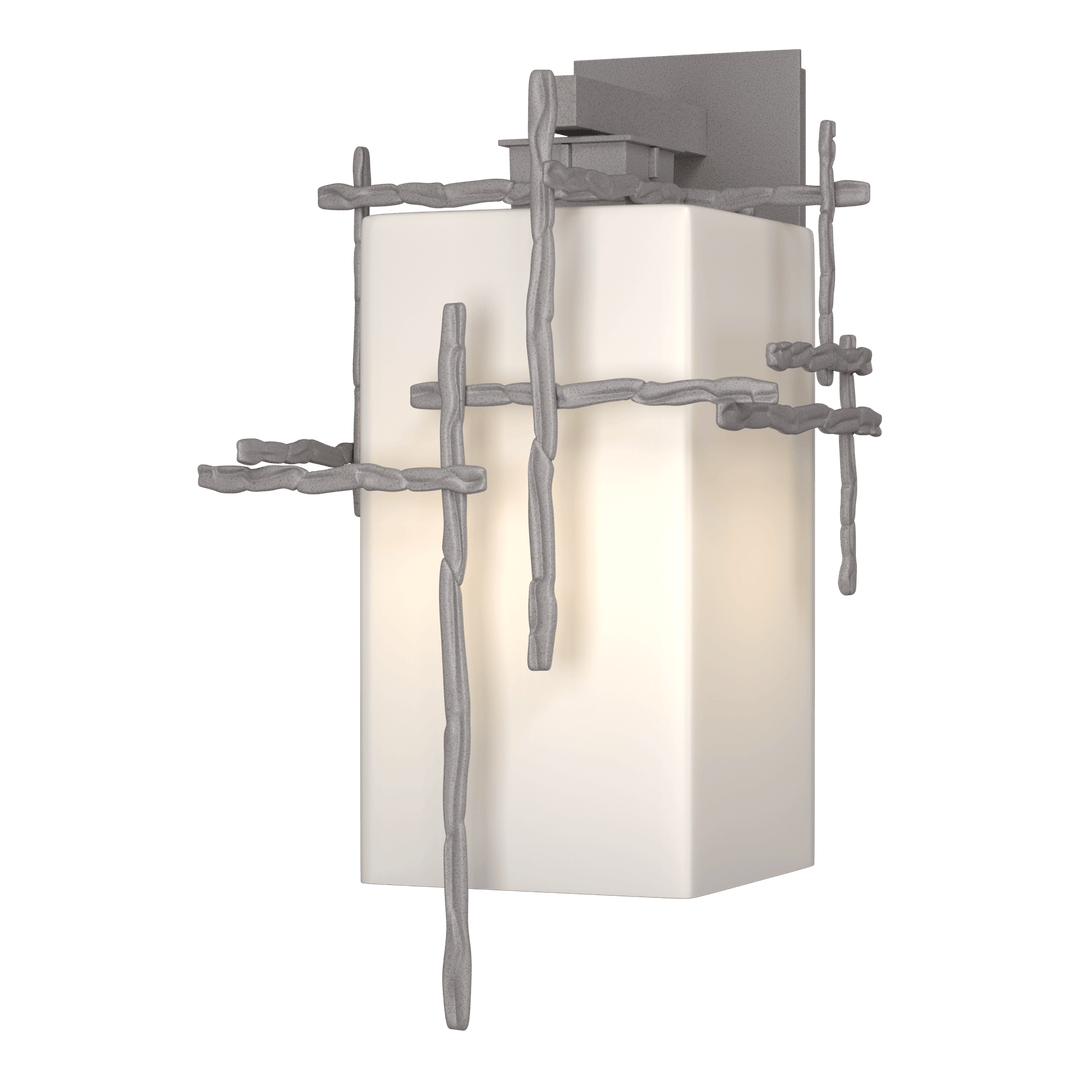 Hubbardton Forge Tura Large Outdoor Sconce Outdoor Wall Lights Hubbardton Forge Coastal Burnished Steel
