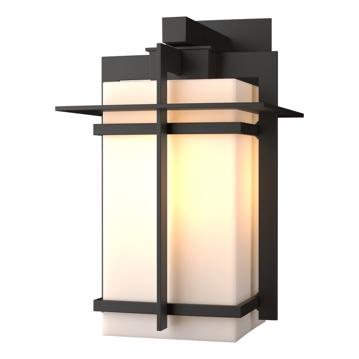 Hubbardton Forge Tourou Large Outdoor Sconce Outdoor Wall Lights Hubbardton Forge Coastal Oil Rubbed Bronze Opal Glass (GG)
