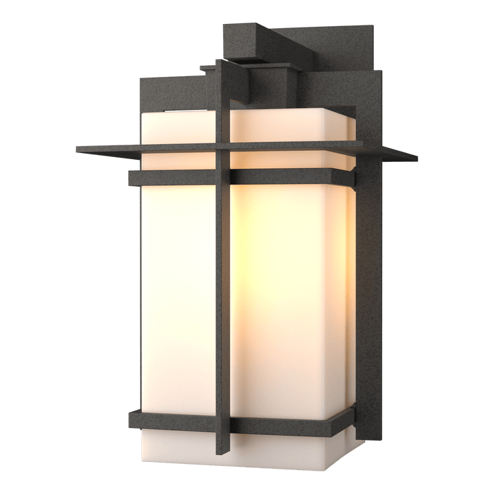 Hubbardton Forge Tourou Large Outdoor Sconce Outdoor Wall Lights Hubbardton Forge Coastal Natural Iron Opal Glass (GG)
