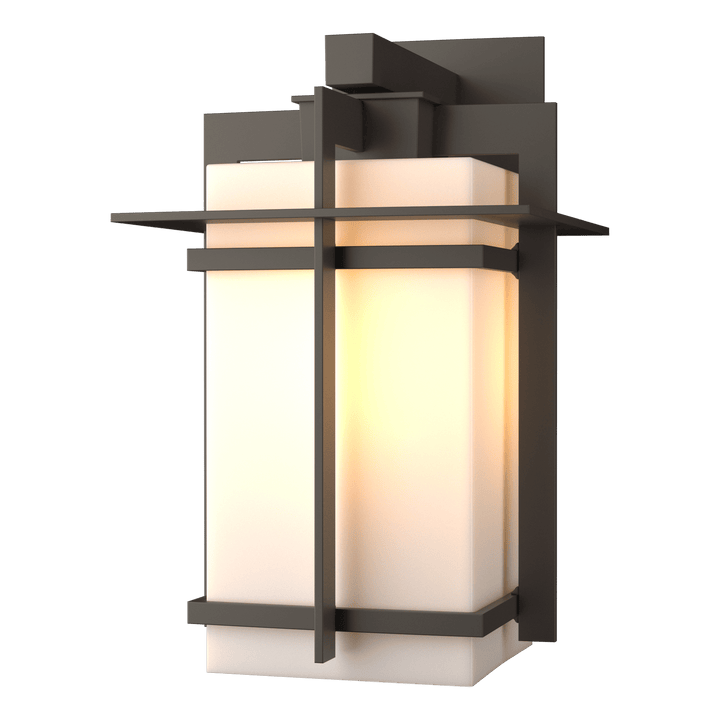 Hubbardton Forge Tourou Large Outdoor Sconce Outdoor Wall Lights Hubbardton Forge Coastal Dark Smoke Opal Glass (GG)