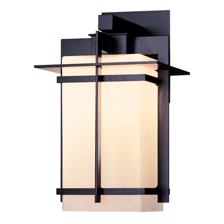 Hubbardton Forge Tourou Large Outdoor Sconce Outdoor Wall Lights Hubbardton Forge Coastal Black Opal Glass (GG)