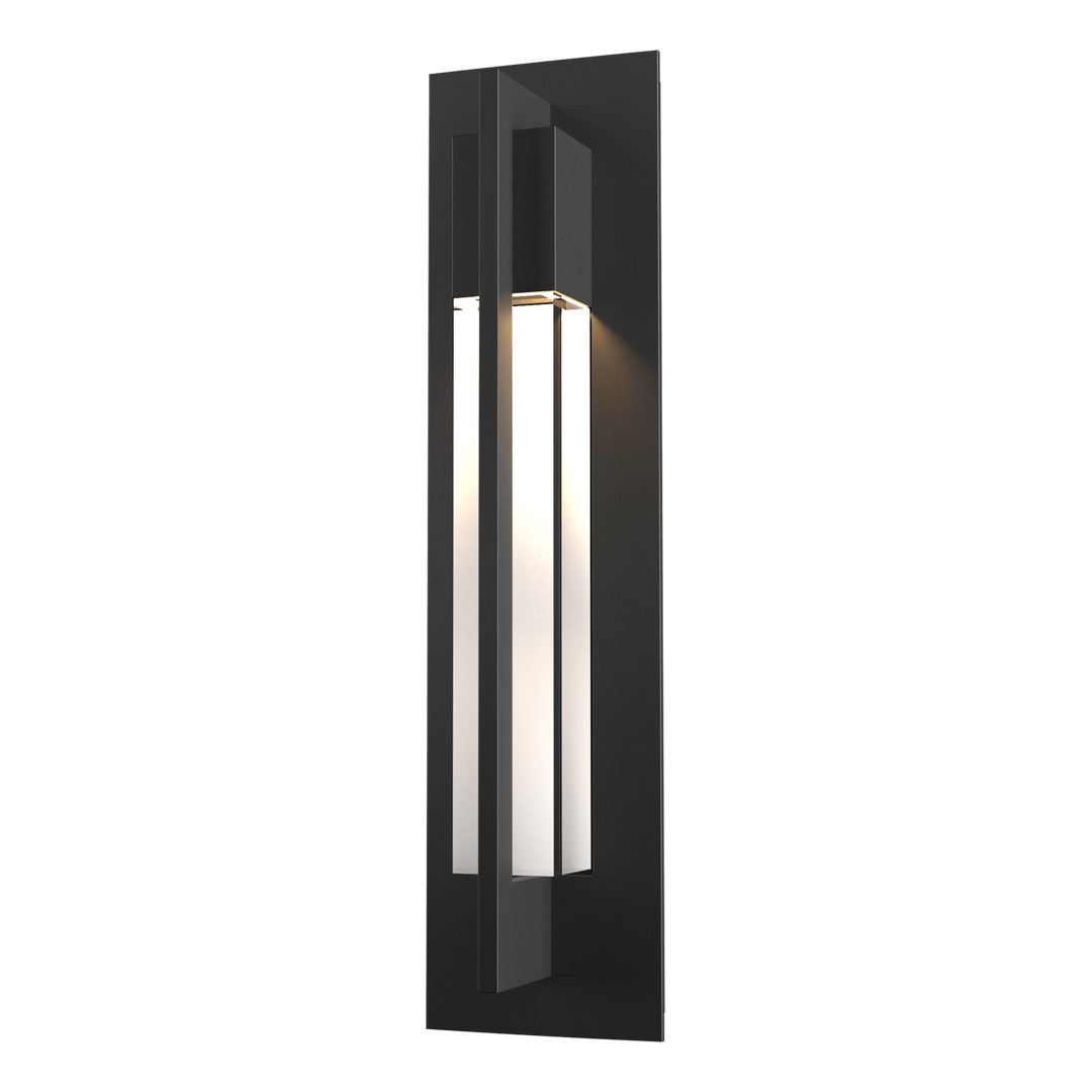 Hubbardton Forge Axis Outdoor Sconce Outdoor Wall Lights Hubbardton Forge Coastal Black Clear Glass (ZM)