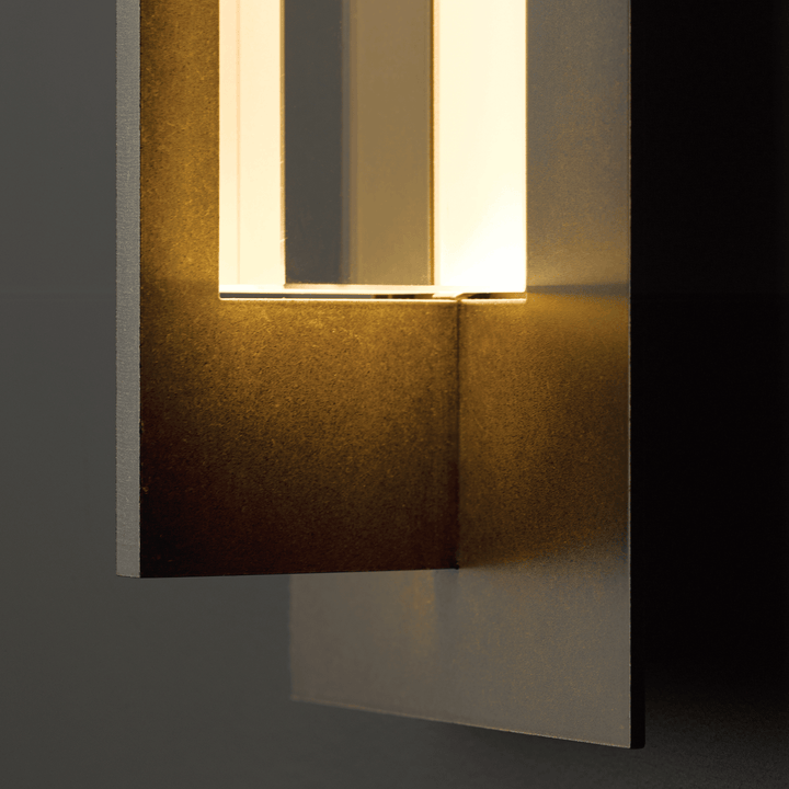 Hubbardton Forge Double Axis Small LED Outdoor Sconce Outdoor Wall Lights Hubbardton Forge Coastal Oil Rubbed Bronze Clear Glass (ZM)