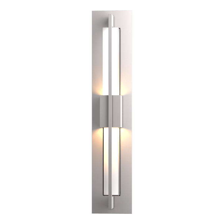 Hubbardton Forge Double Axis Small LED Outdoor Sconce Outdoor Wall Lights Hubbardton Forge Coastal Burnished Steel Clear Glass (ZM)