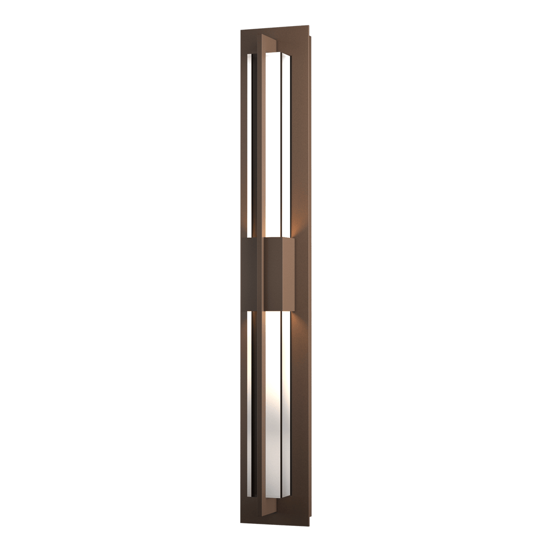 Hubbardton Forge Double Axis Large LED Outdoor Sconce Outdoor Wall Lights Hubbardton Forge Coastal Bronze Clear Glass (ZM)