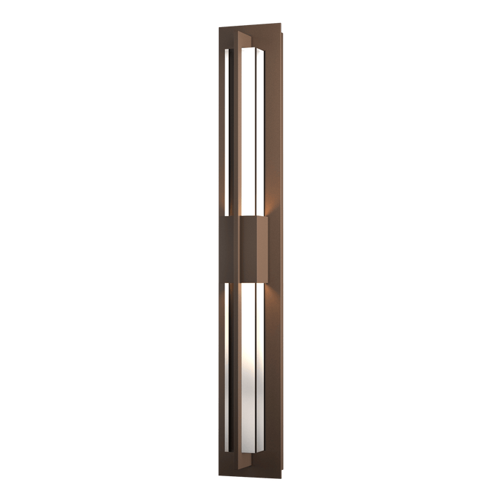 Hubbardton Forge Double Axis Large LED Outdoor Sconce Outdoor Wall Lights Hubbardton Forge Coastal Bronze Clear Glass (ZM)
