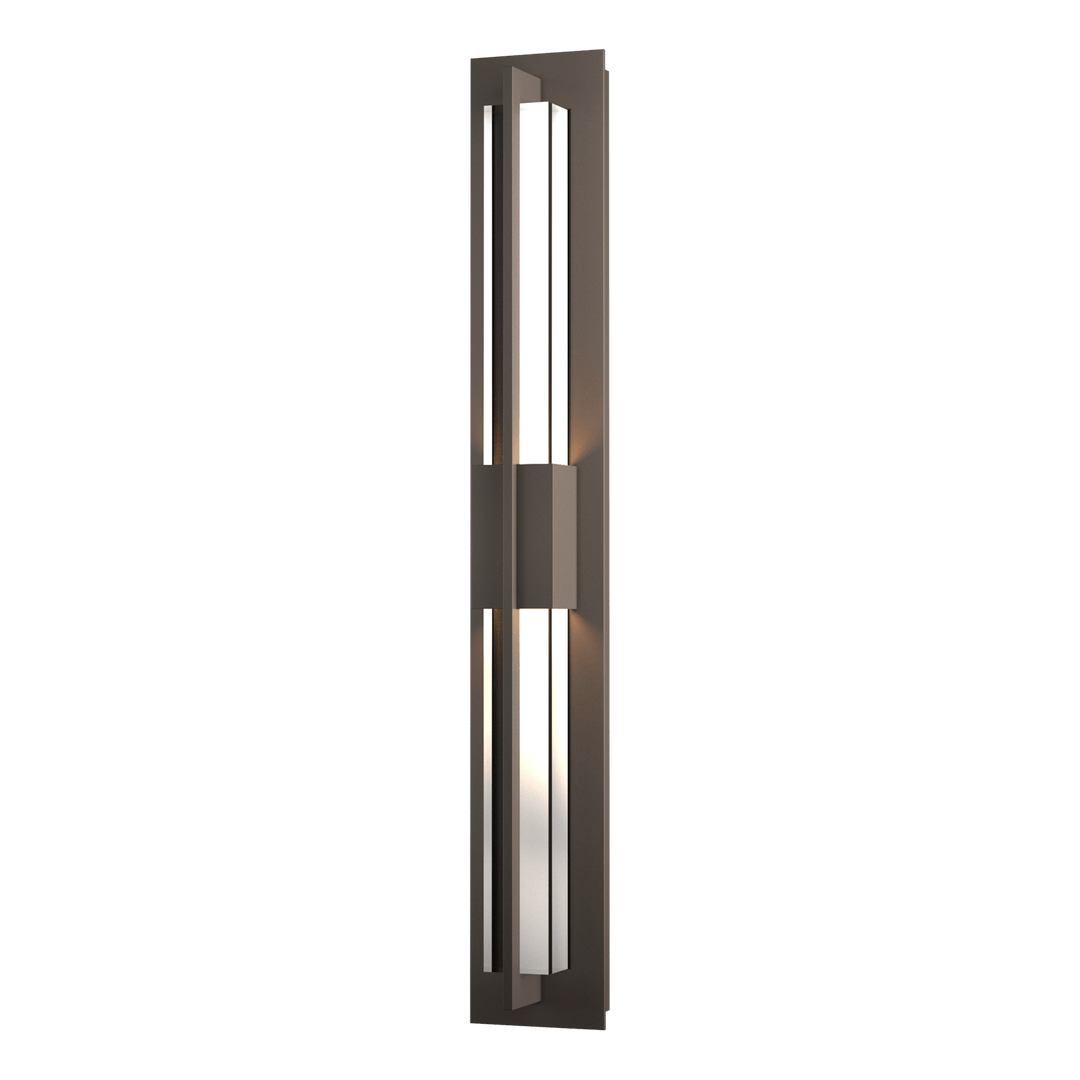 Hubbardton Forge Double Axis Large LED Outdoor Sconce Outdoor Wall Lights Hubbardton Forge Coastal Dark Smoke Clear Glass (ZM)