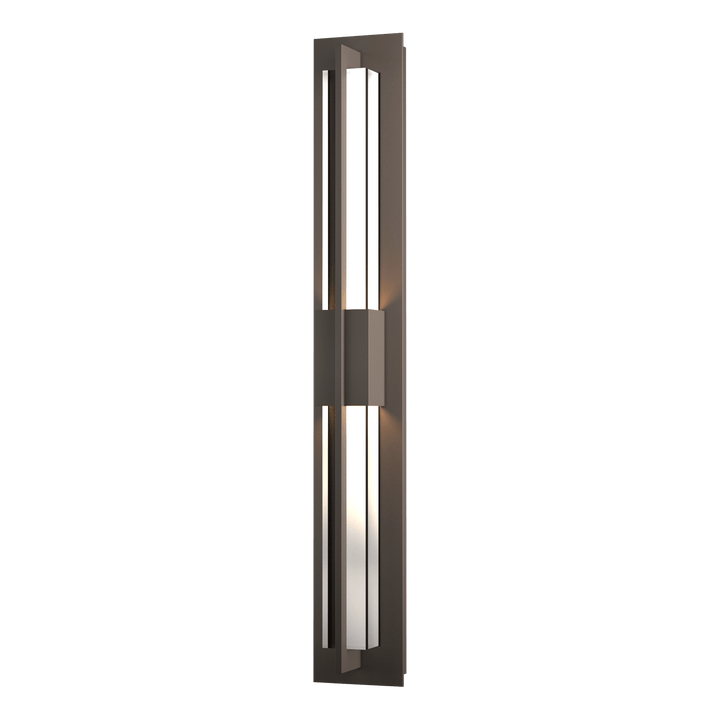 Hubbardton Forge Double Axis Large LED Outdoor Sconce Outdoor Wall Lights Hubbardton Forge Coastal Dark Smoke Clear Glass (ZM)