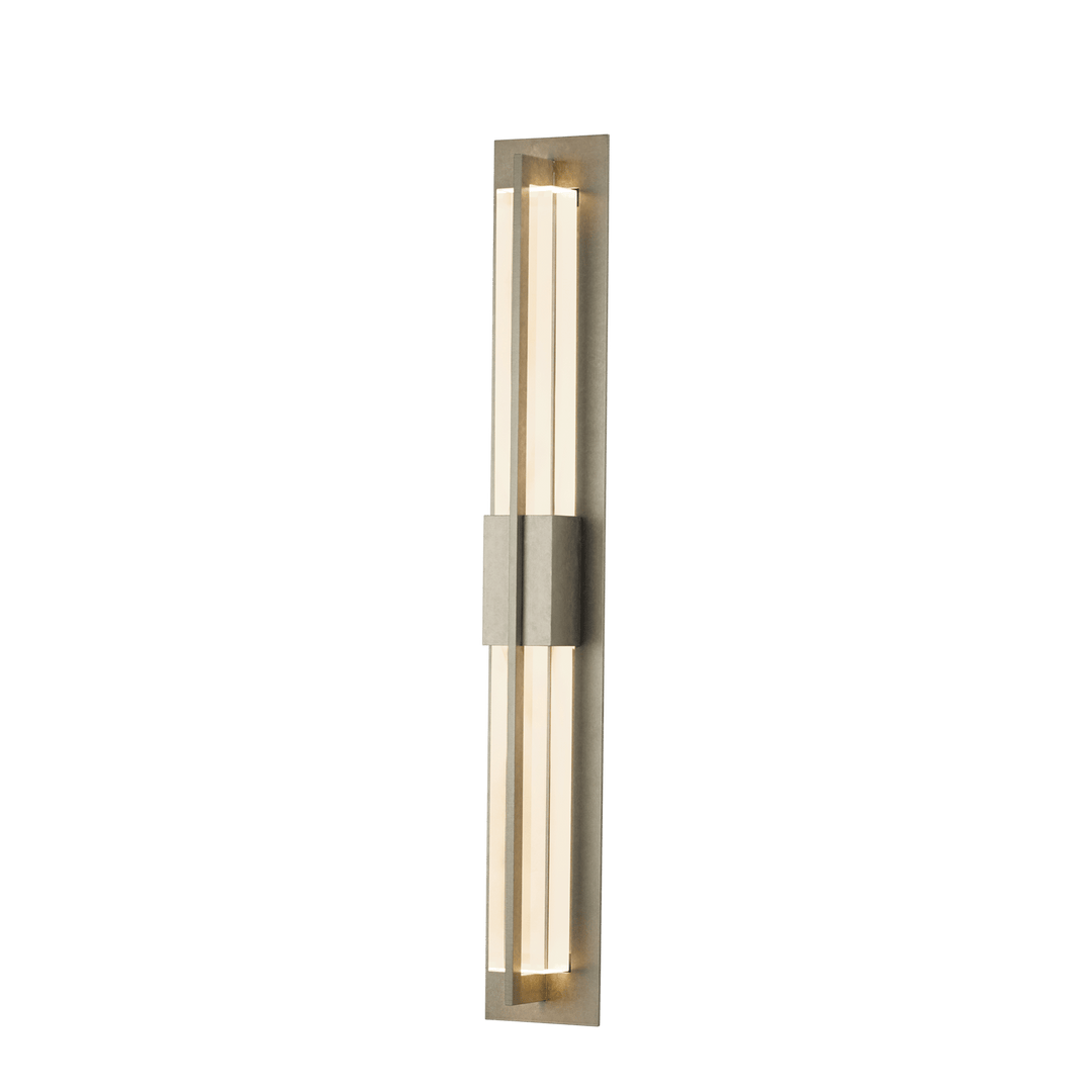 Hubbardton Forge Double Axis Large LED Outdoor Sconce Outdoor Wall Lights Hubbardton Forge Coastal Burnished Steel Clear Glass (ZM)