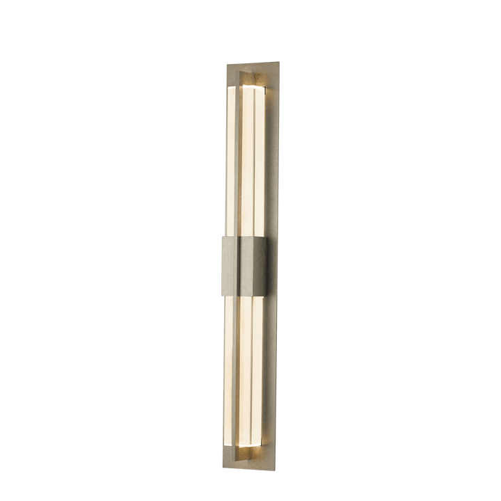 Hubbardton Forge Double Axis Large LED Outdoor Sconce Outdoor Wall Lights Hubbardton Forge Coastal Burnished Steel Clear Glass (ZM)