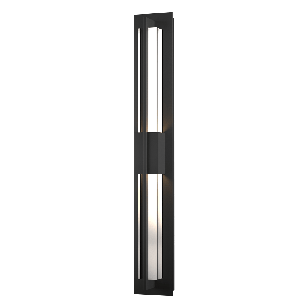 Hubbardton Forge Double Axis Large LED Outdoor Sconce Outdoor Wall Lights Hubbardton Forge Coastal Black Clear Glass (ZM)