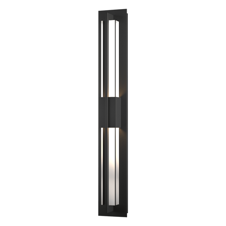 Hubbardton Forge Double Axis Large LED Outdoor Sconce Outdoor Wall Lights Hubbardton Forge Coastal Black Clear Glass (ZM)
