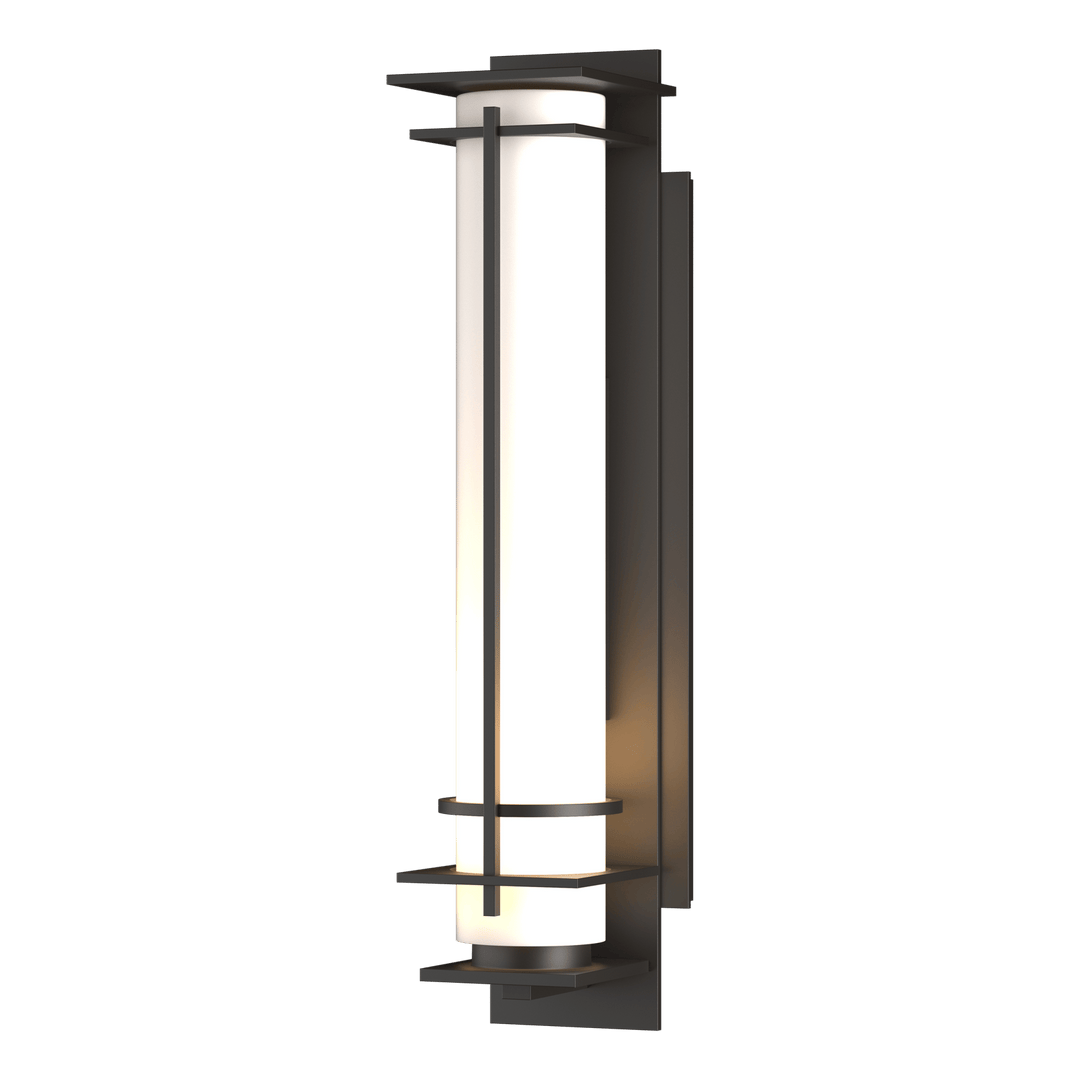 Hubbardton Forge After Hours Outdoor Sconce Outdoor Wall Lights Hubbardton Forge Coastal Oil Rubbed Bronze Opal Glass (GG)
