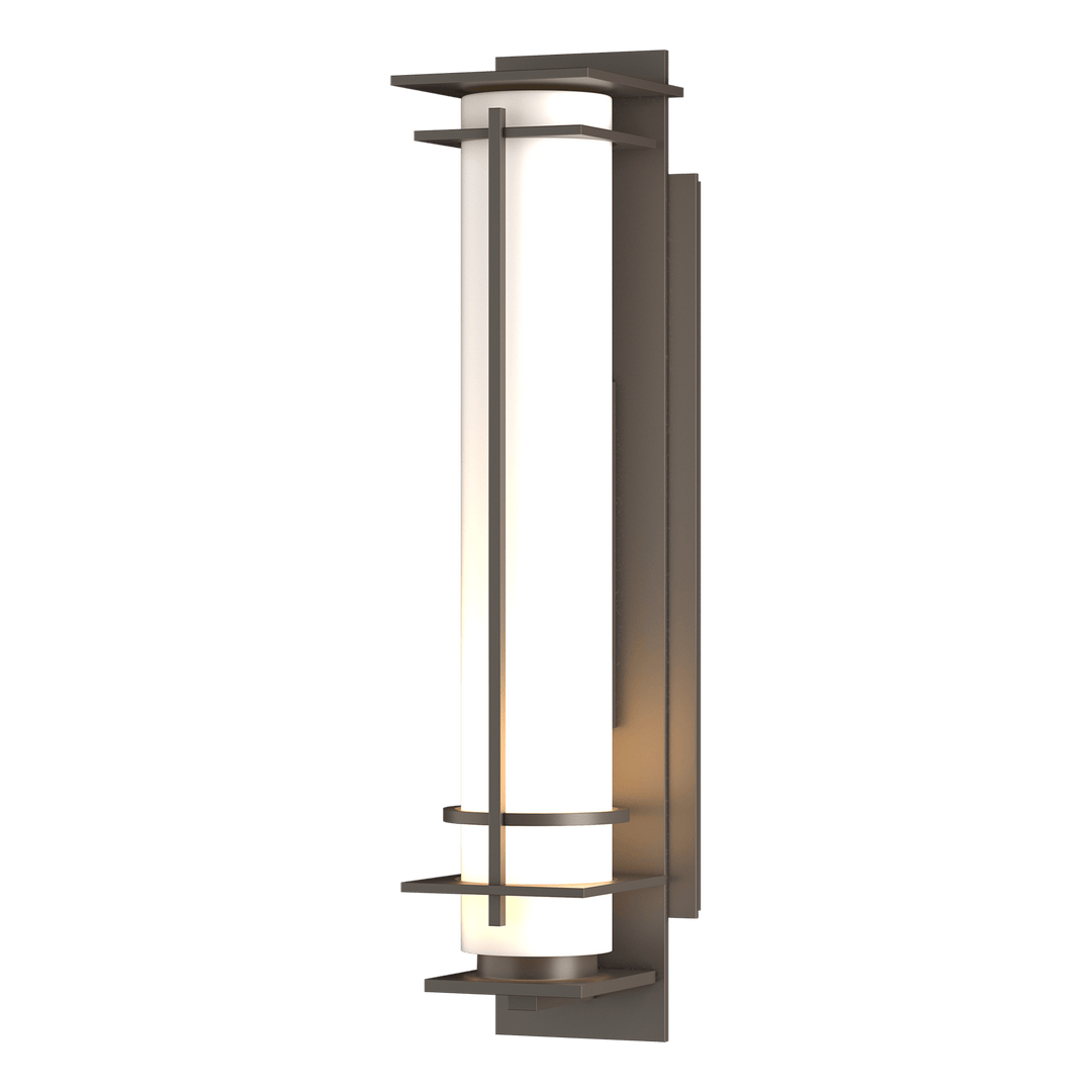 Hubbardton Forge After Hours Outdoor Sconce Outdoor Wall Lights Hubbardton Forge Coastal Dark Smoke Opal Glass (GG)