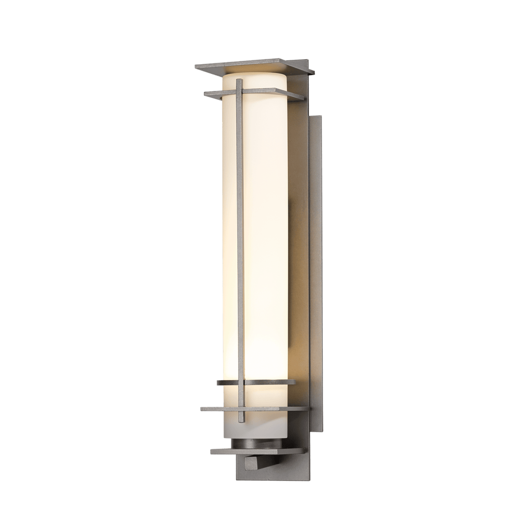 Hubbardton Forge After Hours Outdoor Sconce Outdoor Wall Lights Hubbardton Forge Coastal Burnished Steel Opal Glass (GG)
